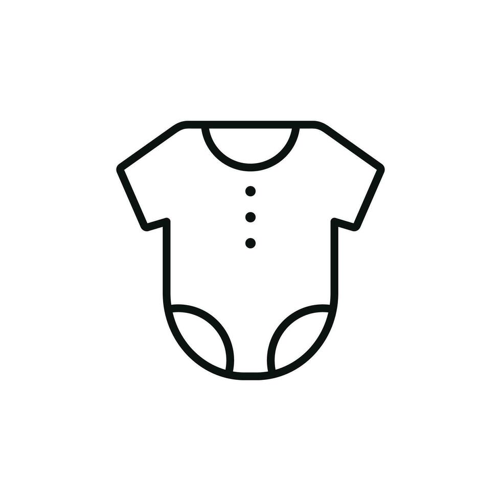 Baby clothes line icon isolated on white background vector