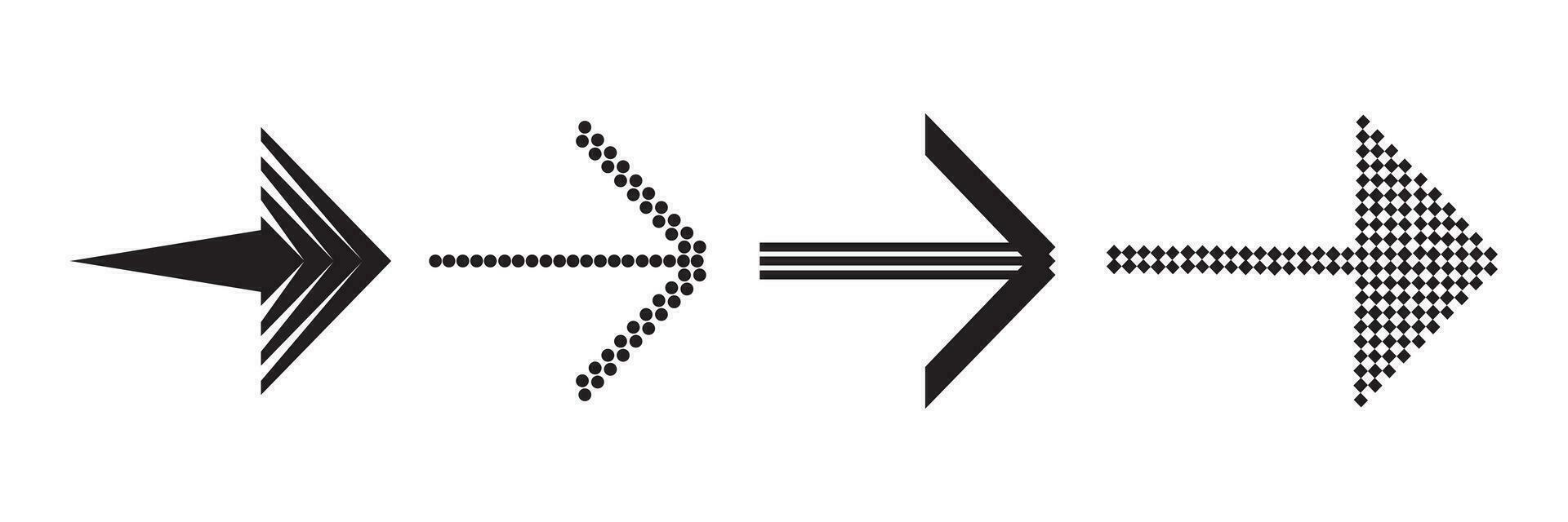 Set of black vector arrow.arrow vector illustration and collection.arrows vector icon.