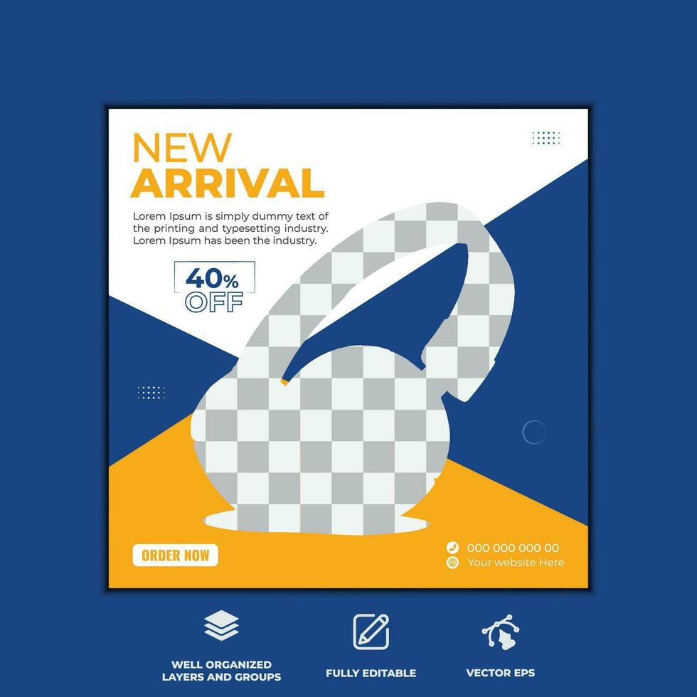Ecommerce social media post and instagram post vector