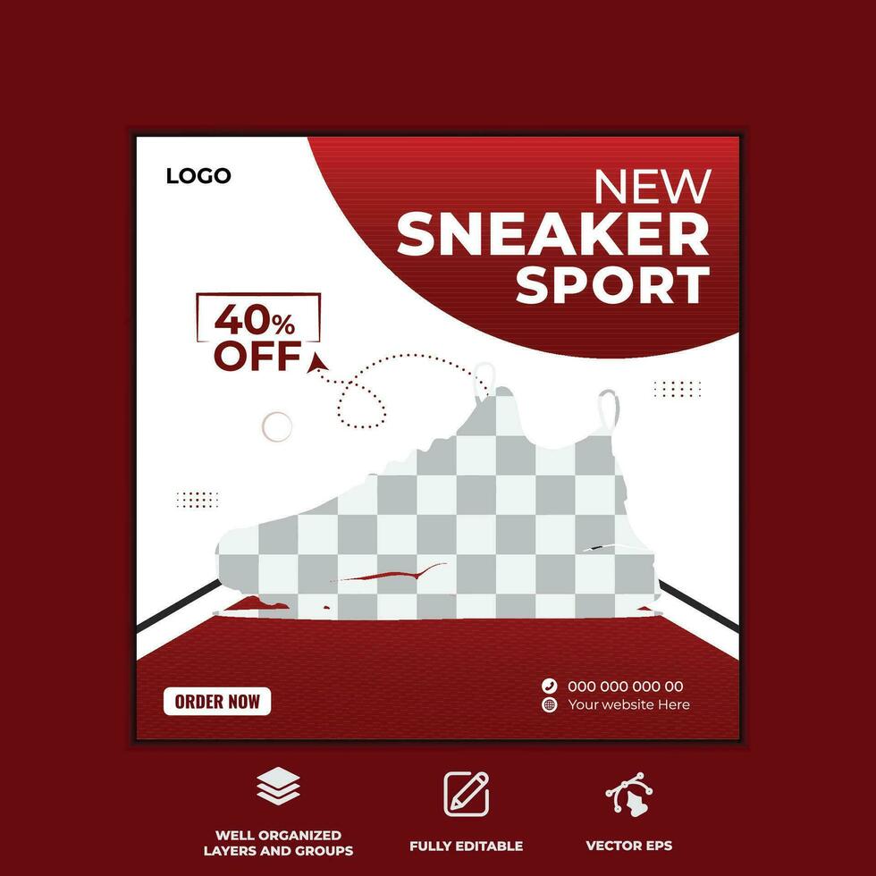 Sneaker shoes . Concept. Flat design. Vector illustration. Sneakers in flat style. Sneakers social media design Free Vector