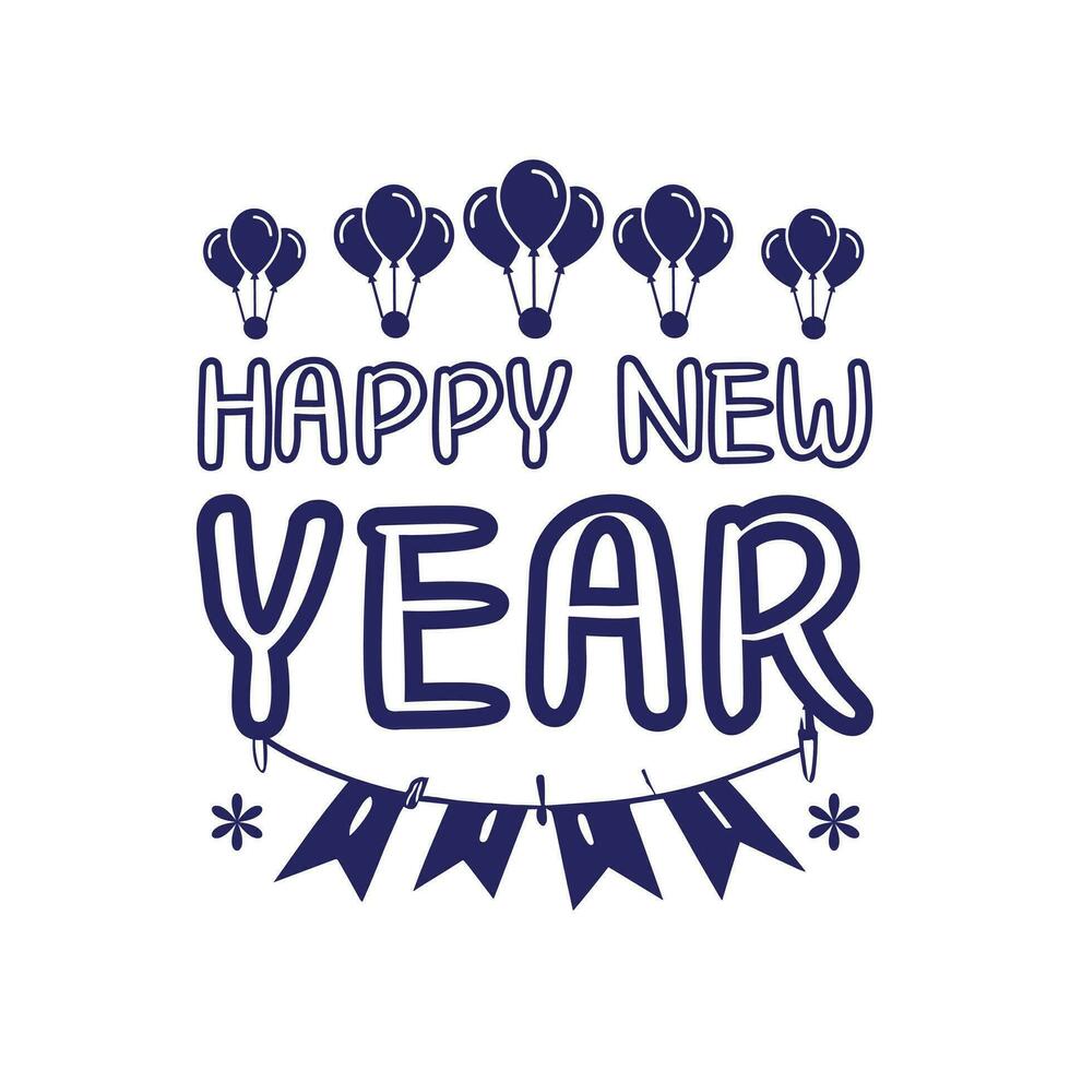 Happy New Year t-shirt design vector