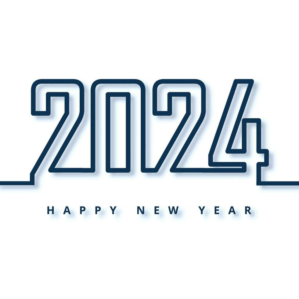 Elegant 2024 new year card holiday celebration background vector