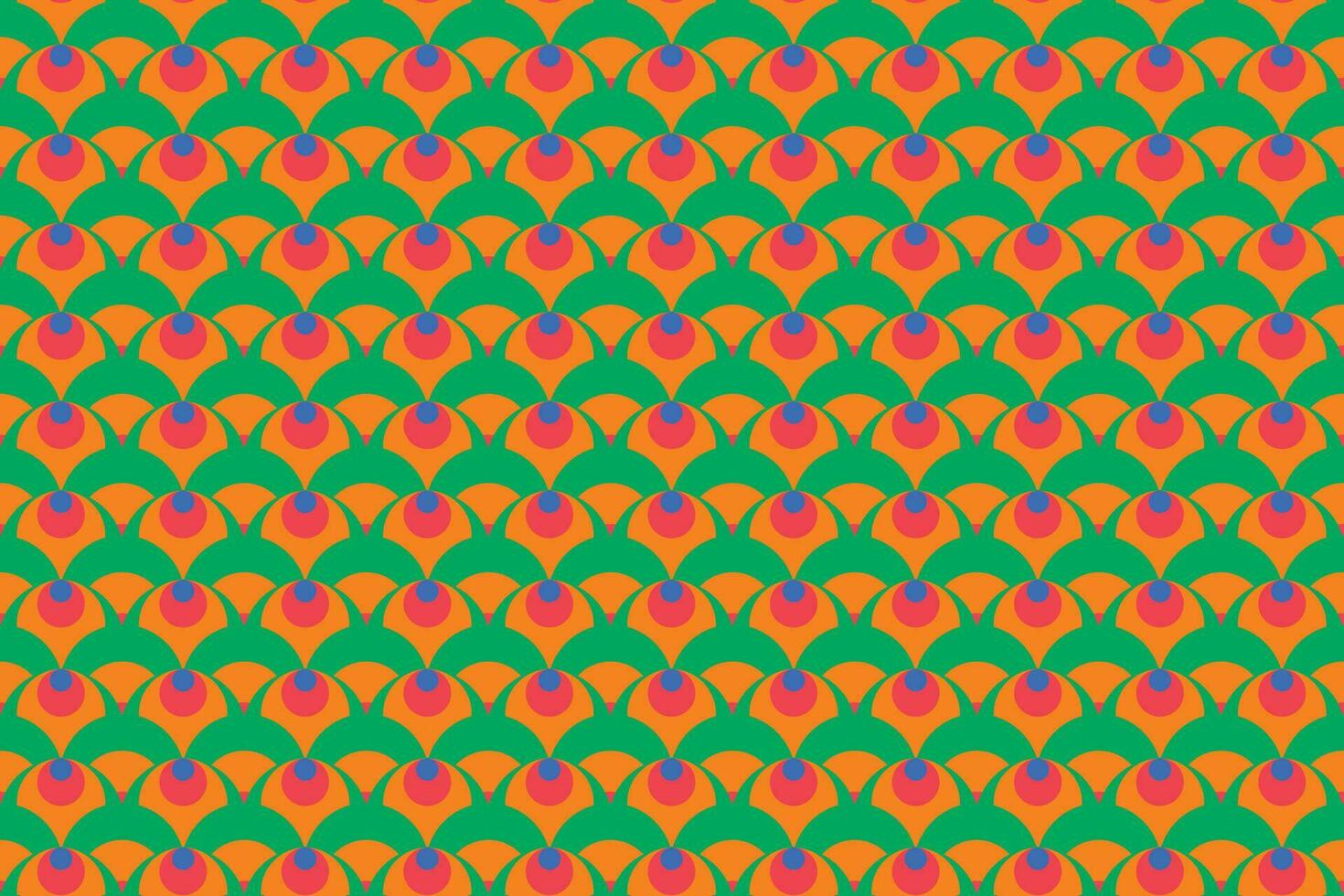 illustration abstraction pattern of circle with multicolor on green background. vector