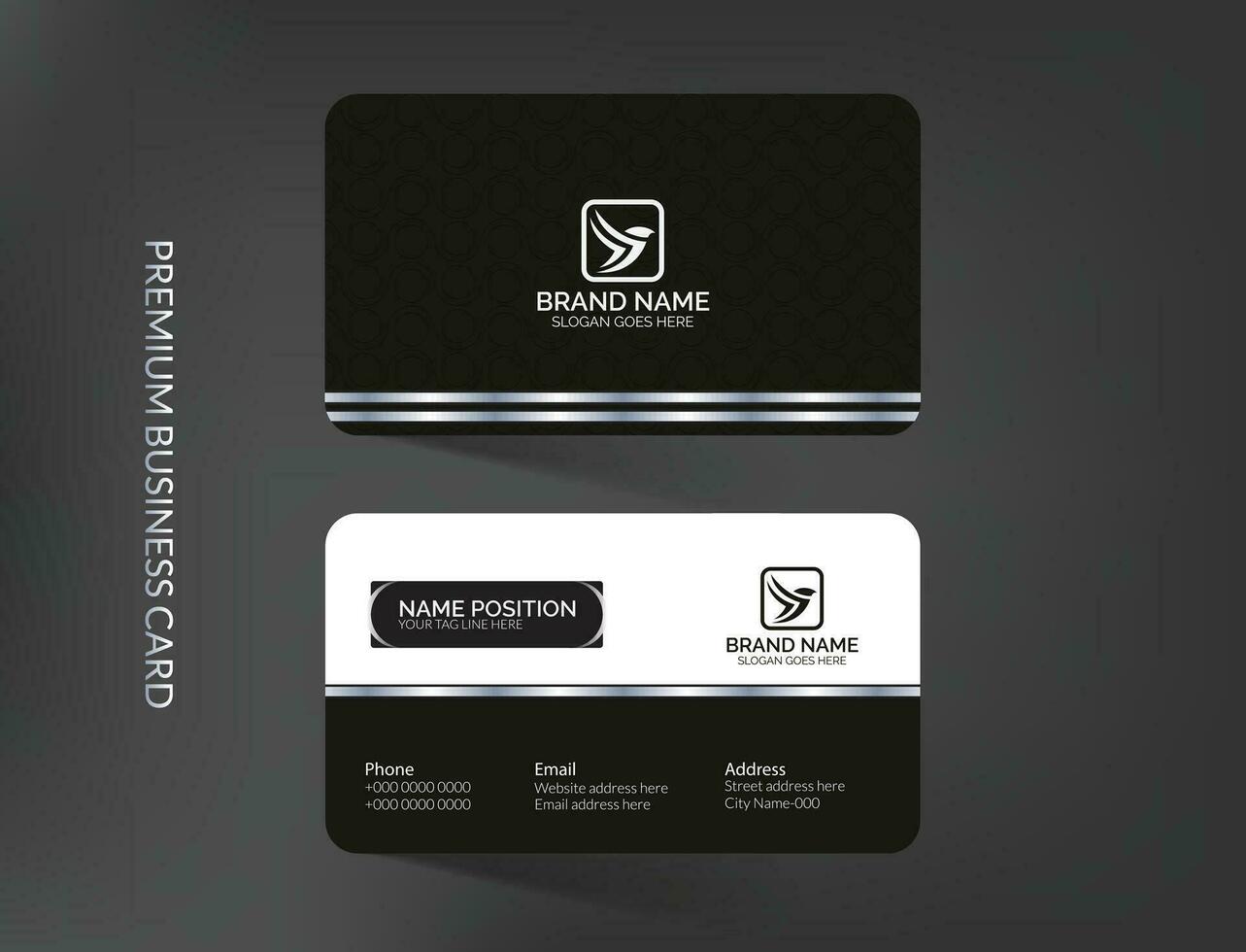 Professional business card template layout vector