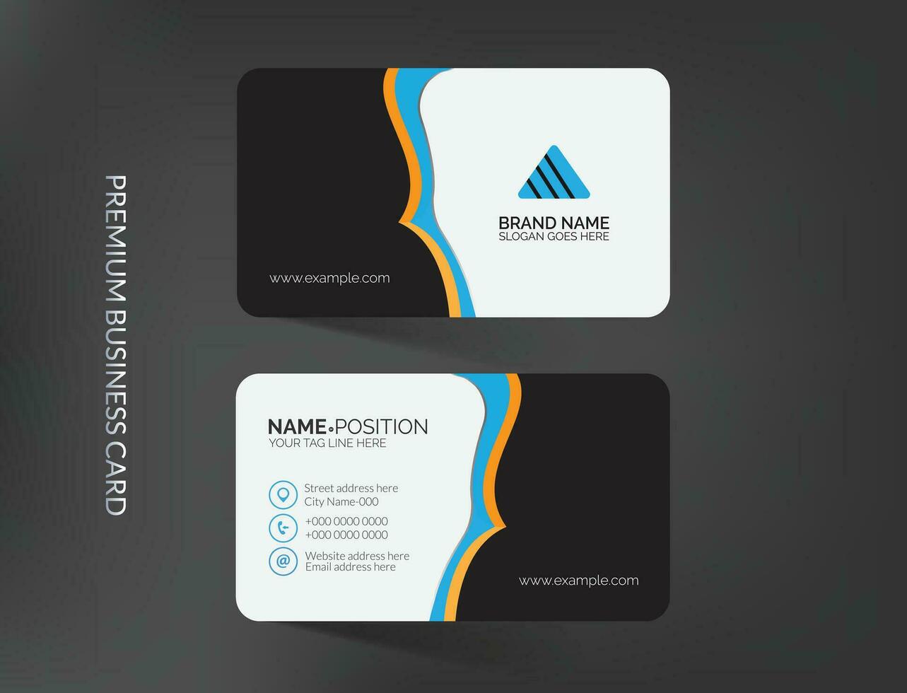 Elegant modern business card template layout vector