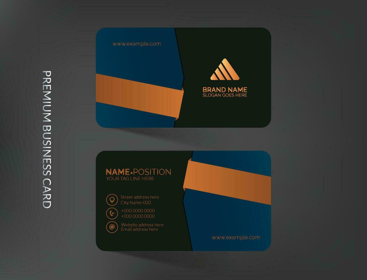 Luxury business card template design vector