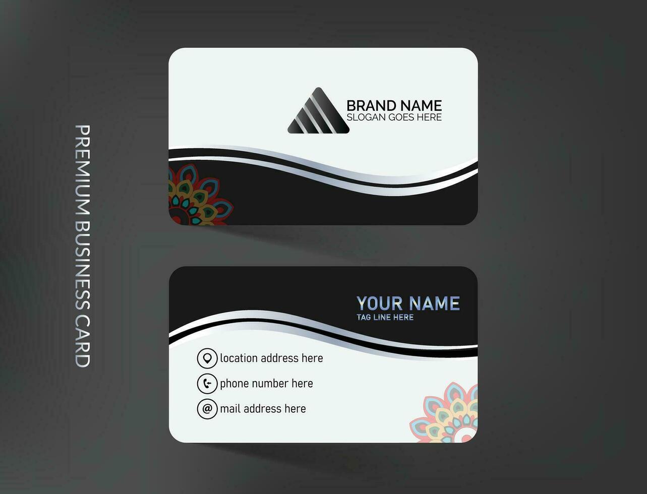 Modern business card and name card horizontal simple clean template vector design