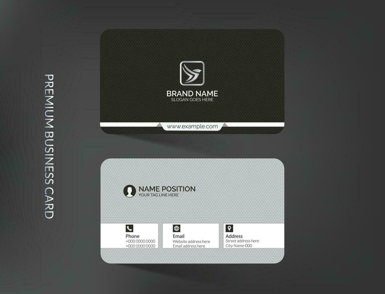 Professional business card template layout vector