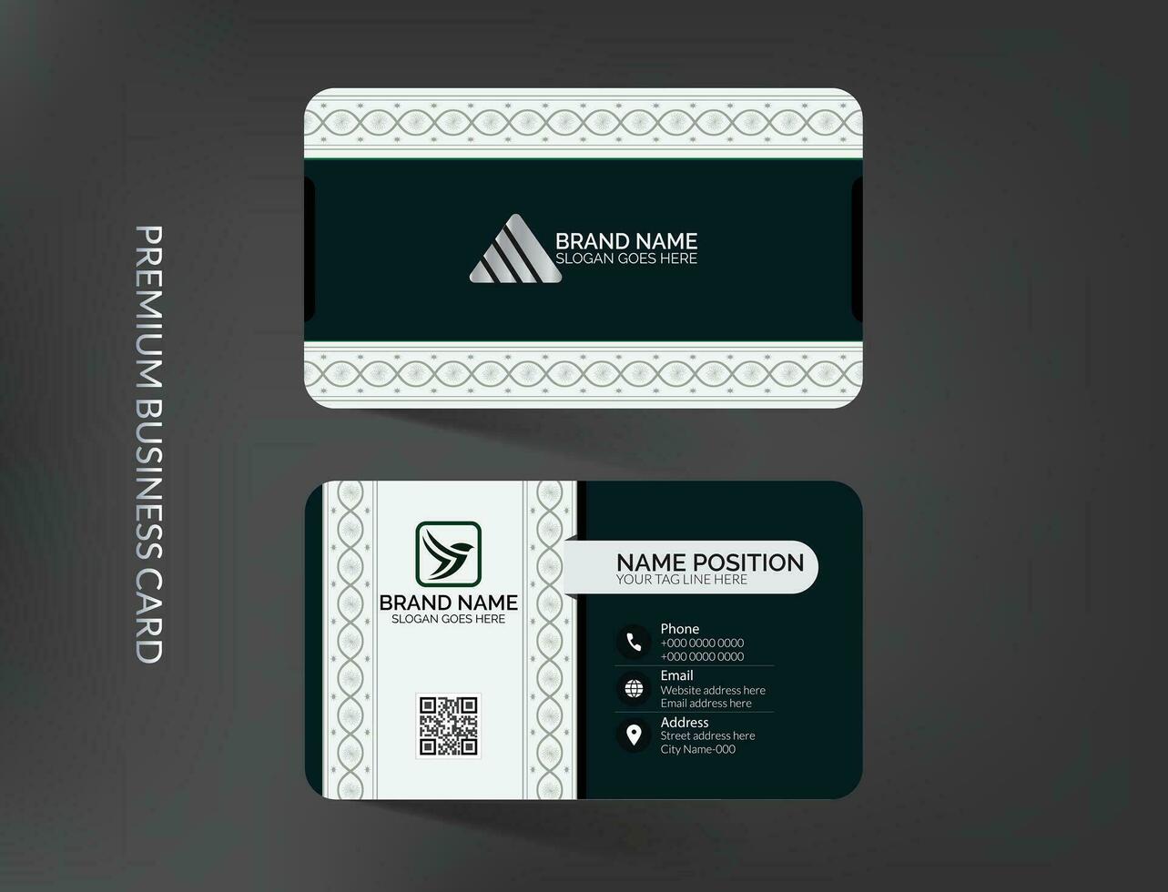 Clean and unique professional business card template design vector