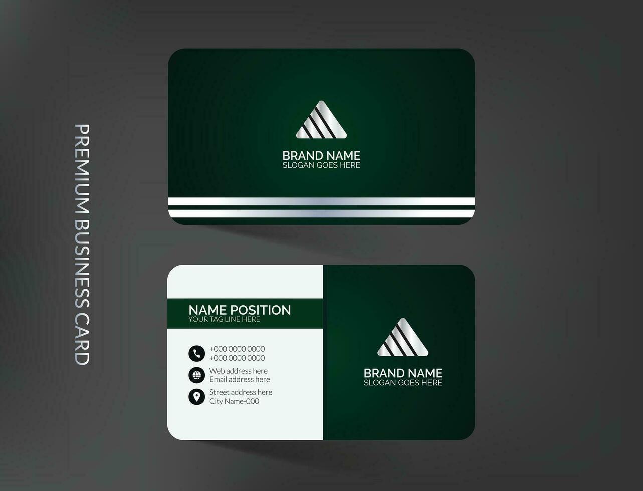 Stylish bsuiness card template design vector