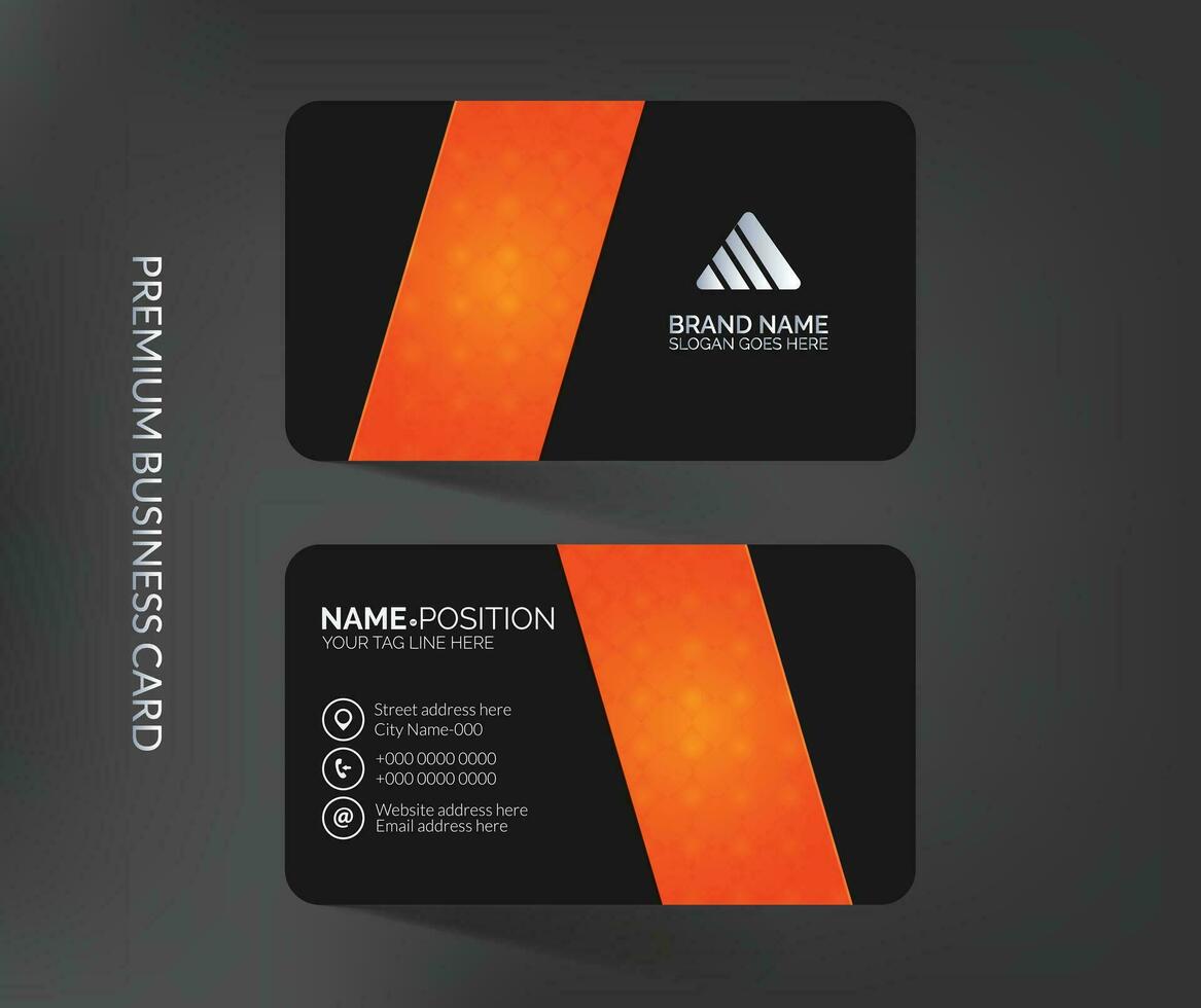 Rounded corner business card vector