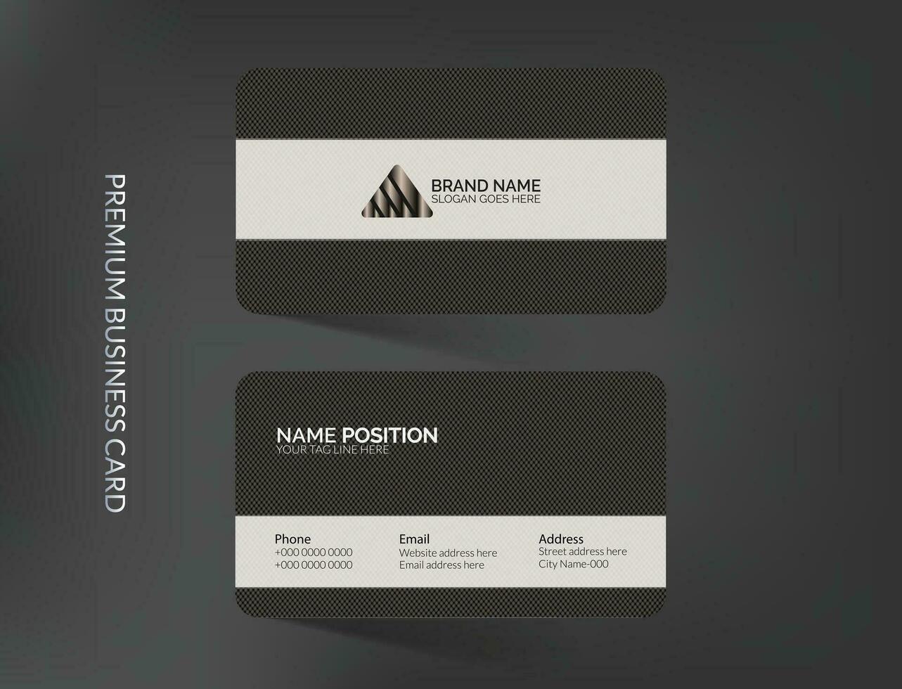 Clean and unique professional business card template design vector