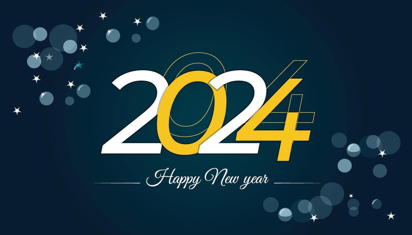 Abstract monochrome happy new year background vector