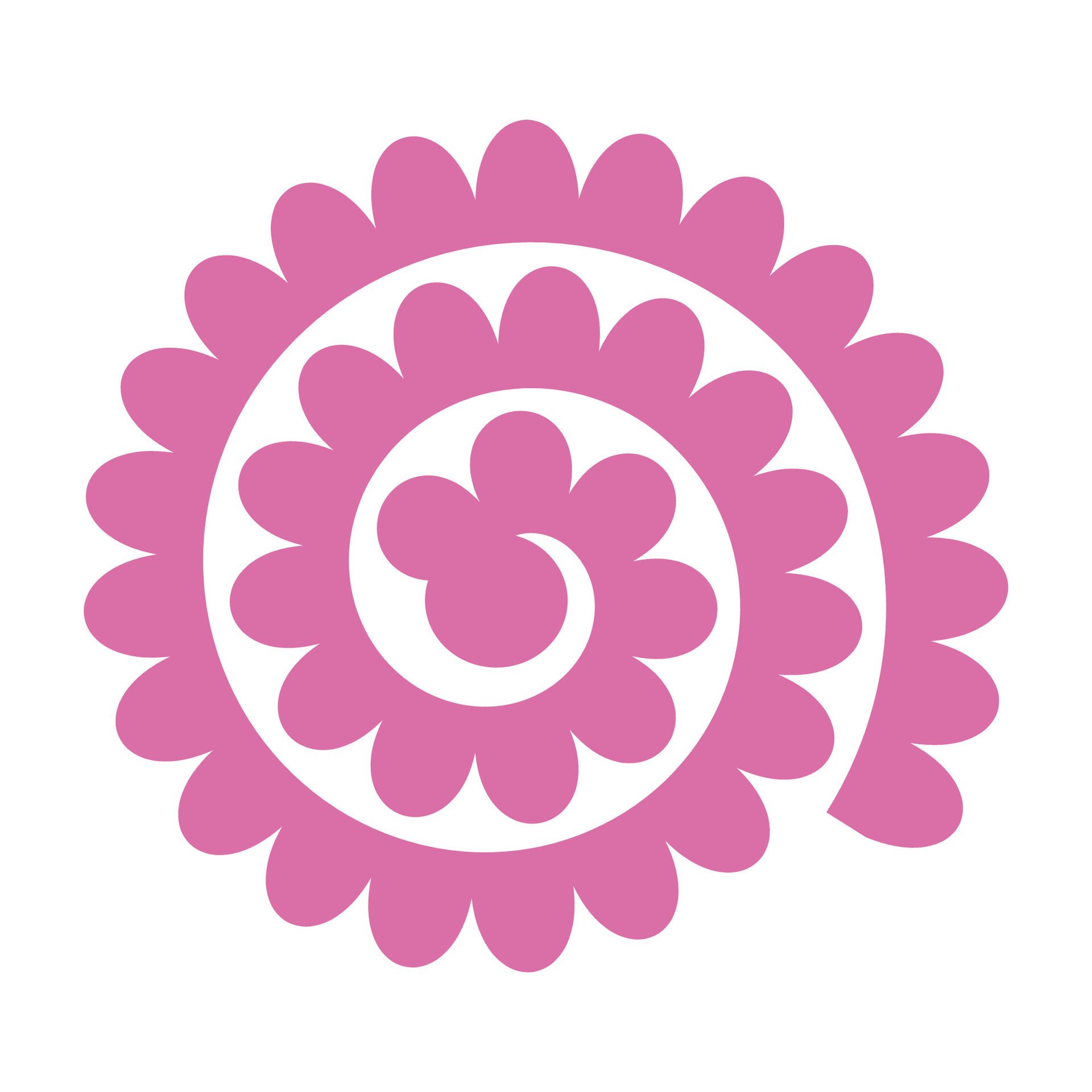 Rolled Paper Flower. Paper Cut Template, silhouette cricut flowers