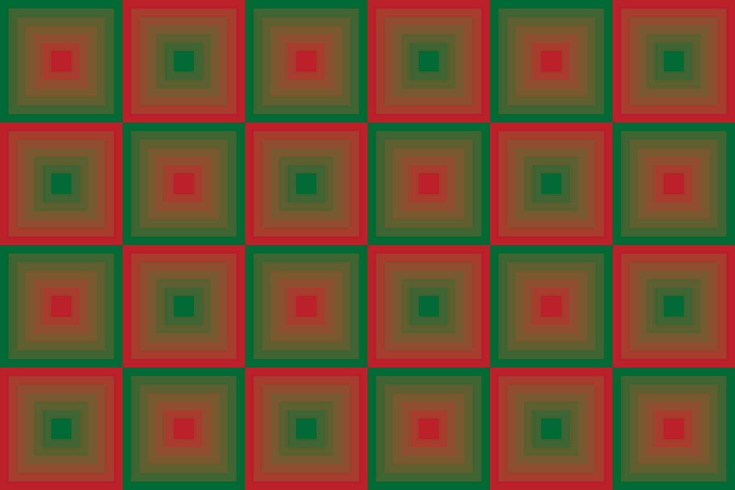 illustration gradient red and green color in square table of Christmas color background. vector