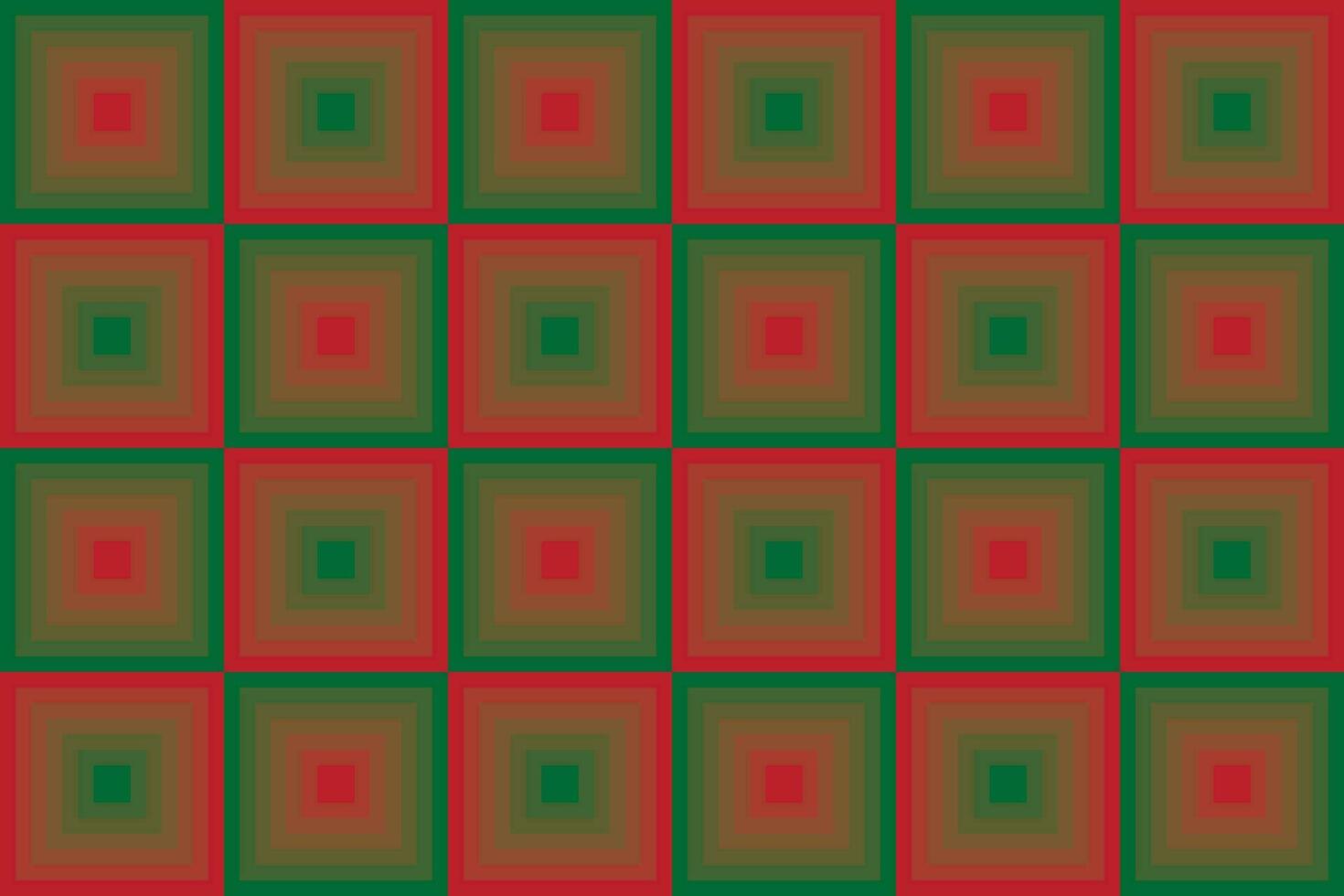 illustration gradient red and green color in square table of Christmas color background. vector