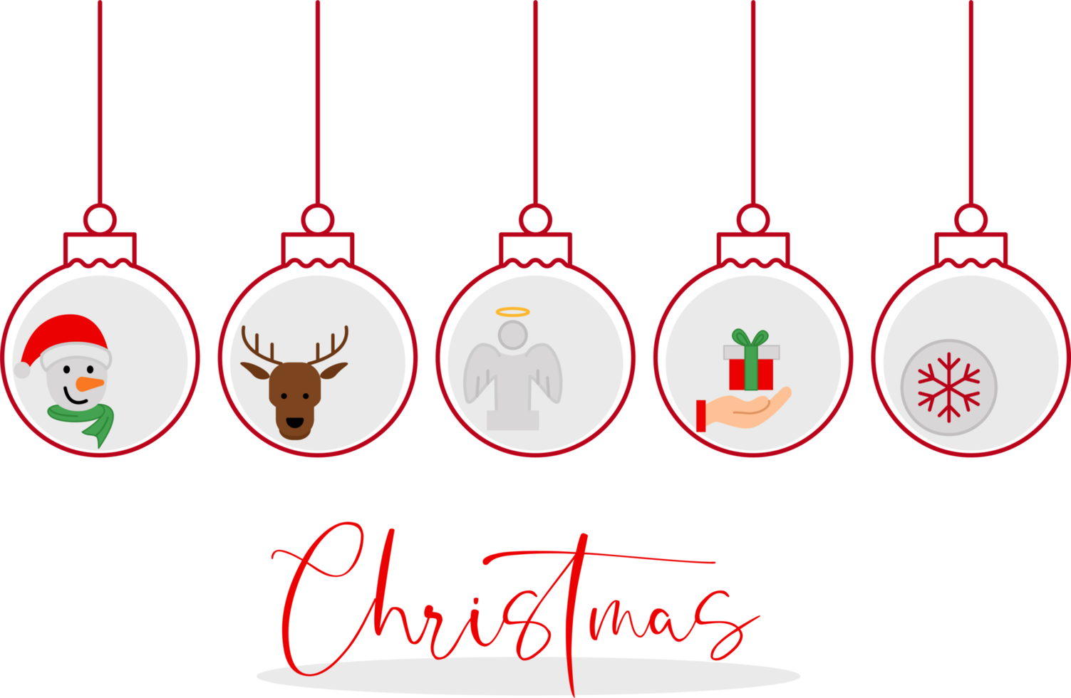 christmas background with hanging ball decoration and copyspace png