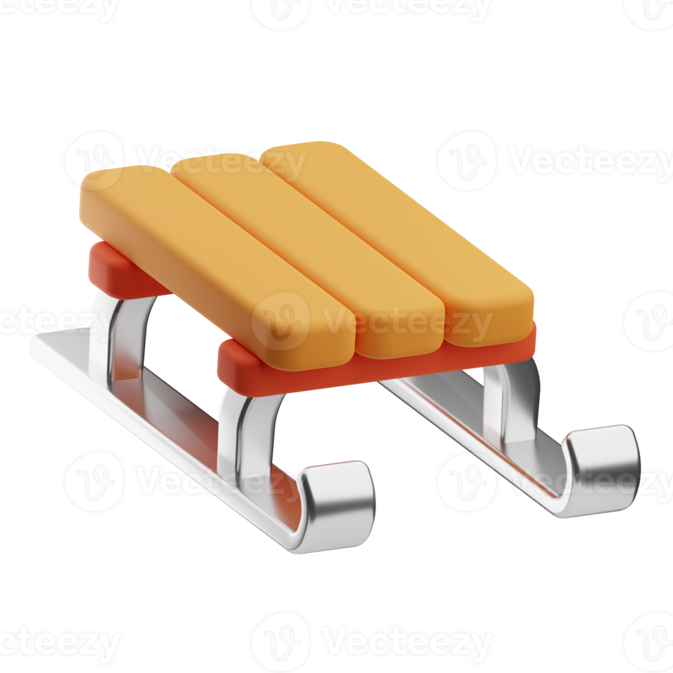 Sled 3D Illustration png