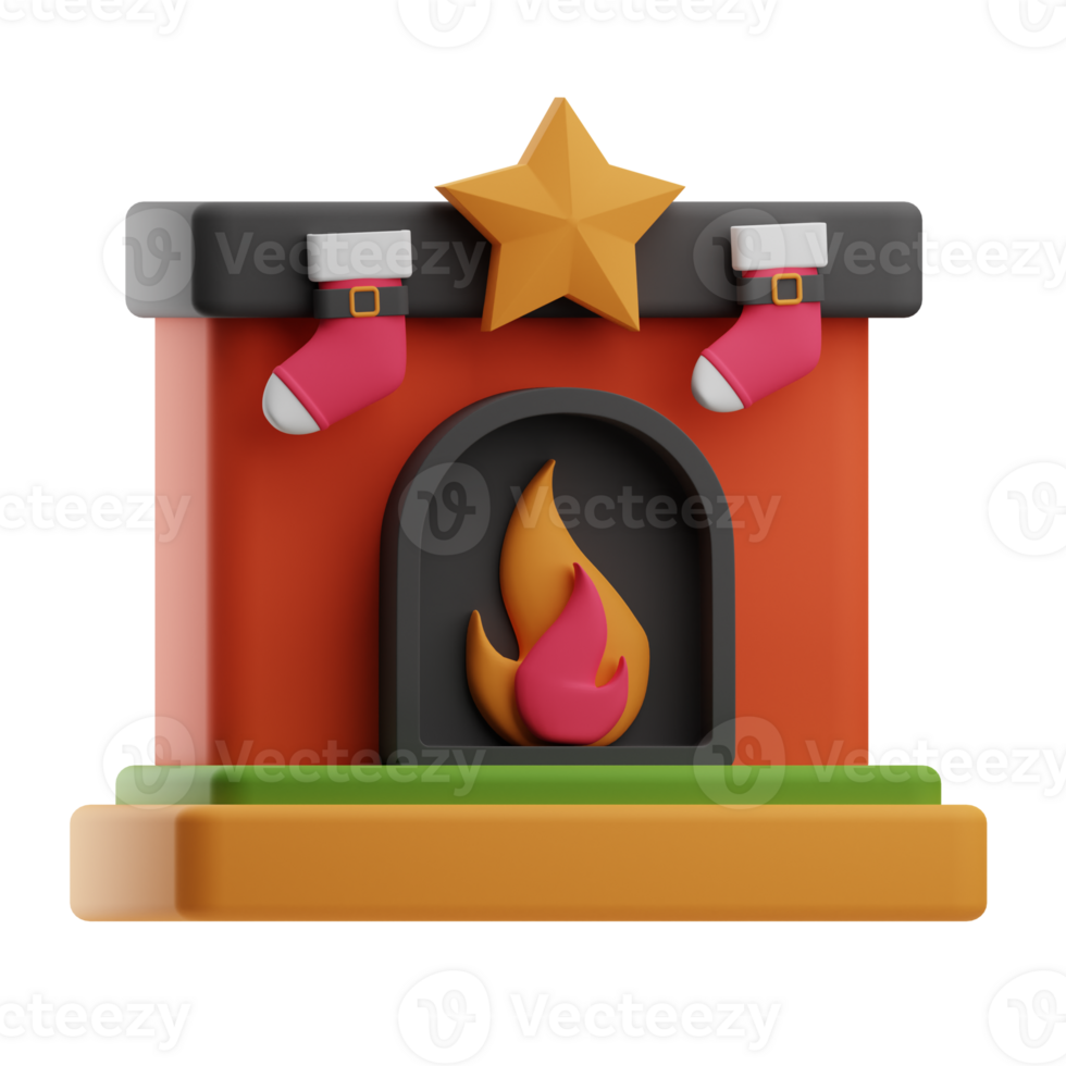 Fireplace 3D Illustration png