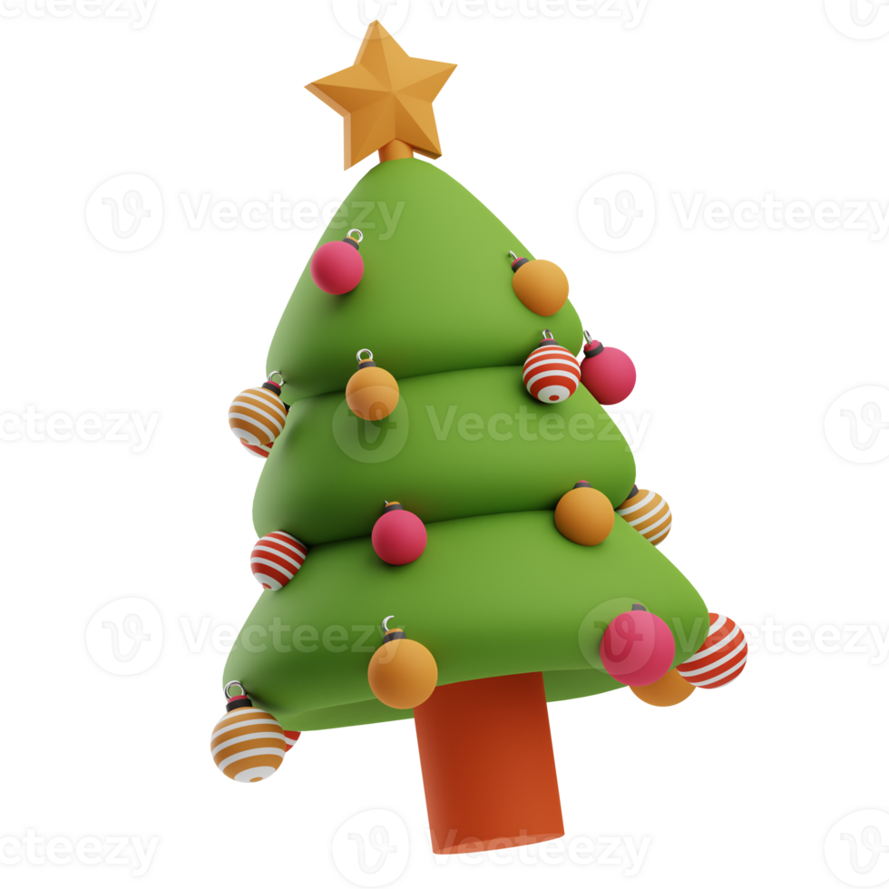 Christmas Tree 3D Illustration png