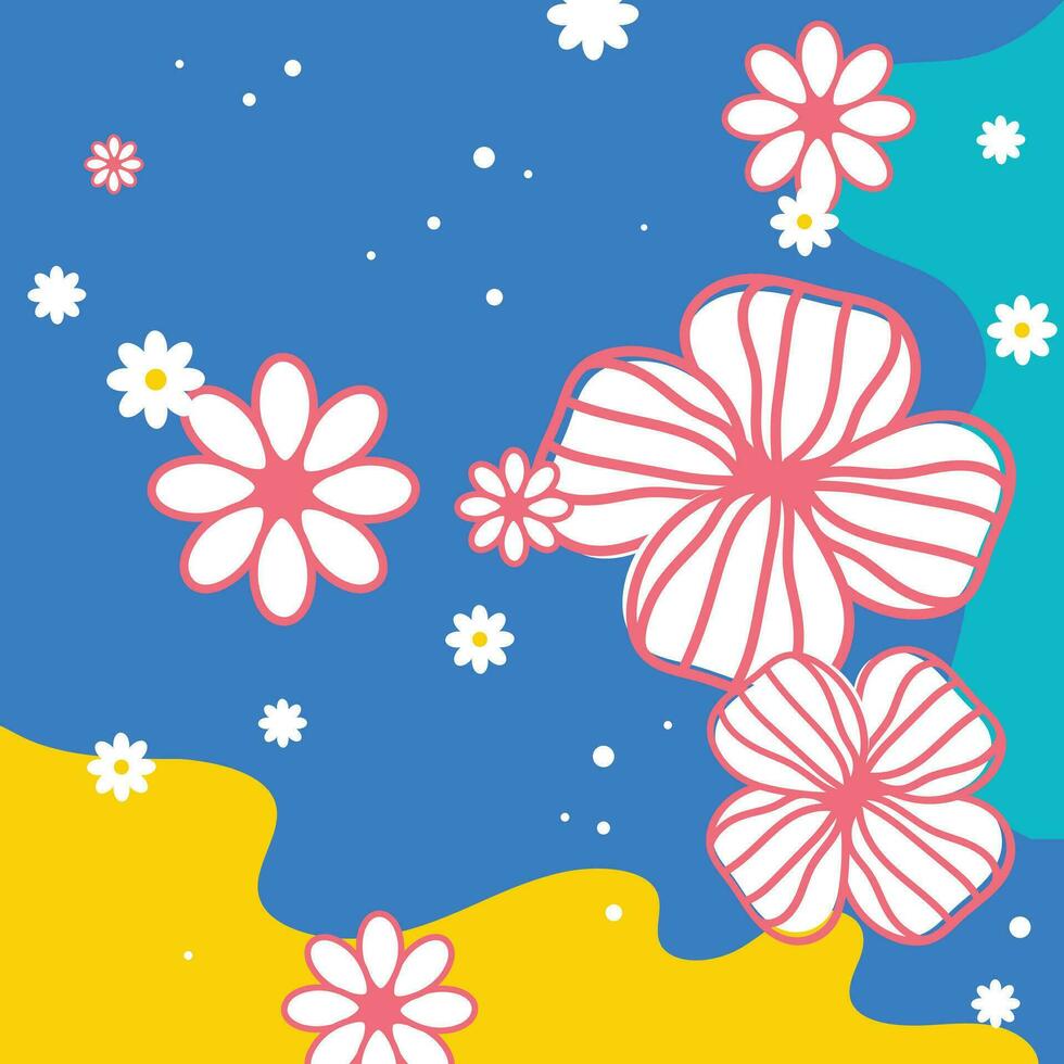 flower floral line wallpaper background vector