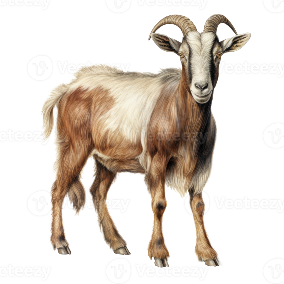 AI generated Goat isolated on transparent background, created with generative AI png