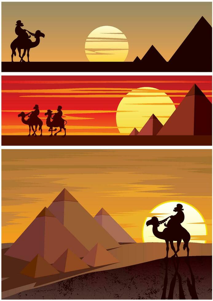 The Pyramids Set vector