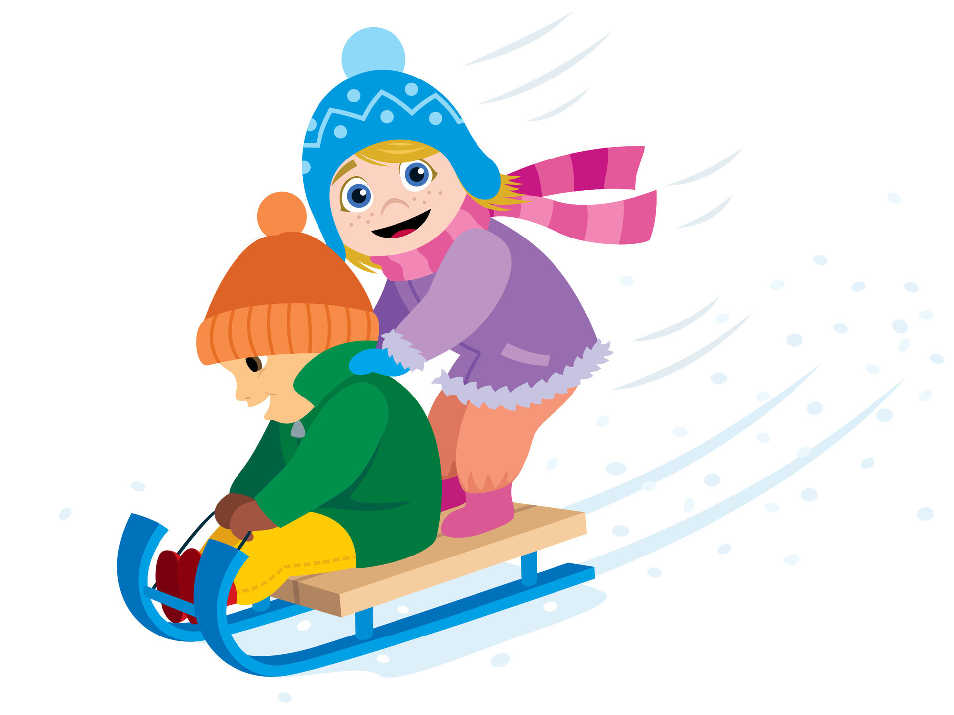 Tobogganing on White 35489556 Vector Art at Vecteezy