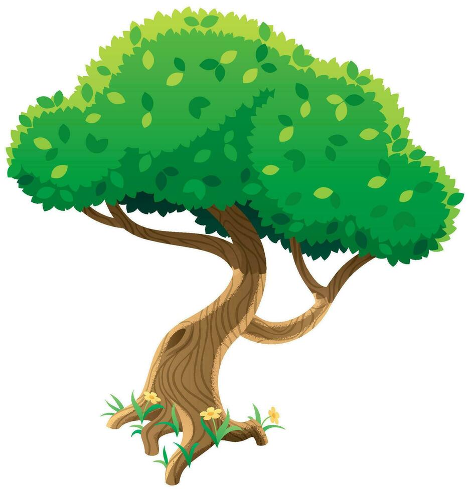 árbol en blanco vector