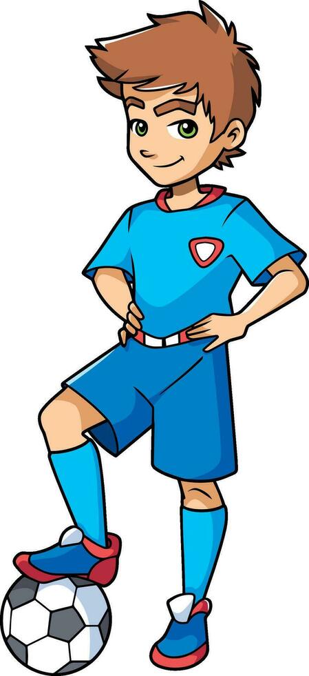 Football Boy Standing vector