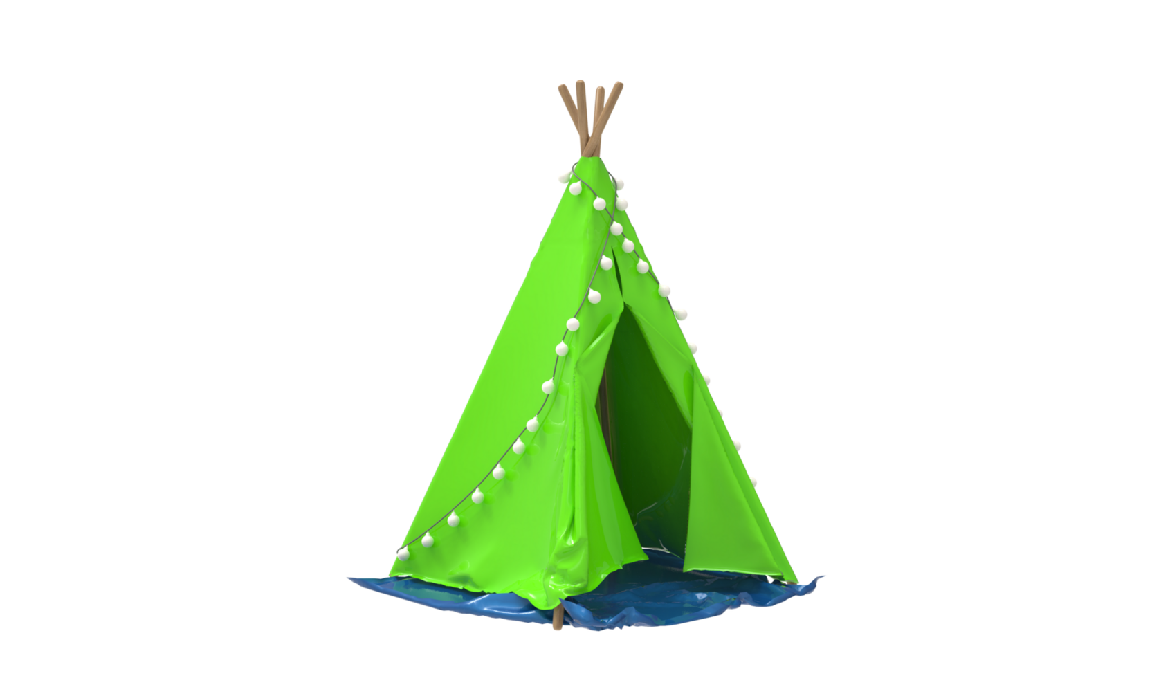 Camping tent isolated 3d png
