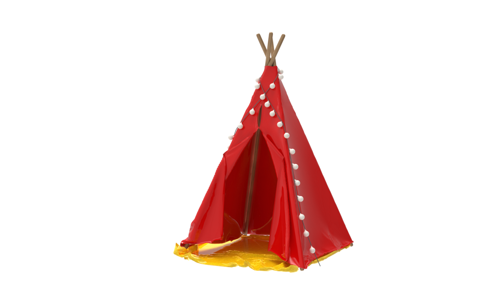 Camping tent isolated 3d png