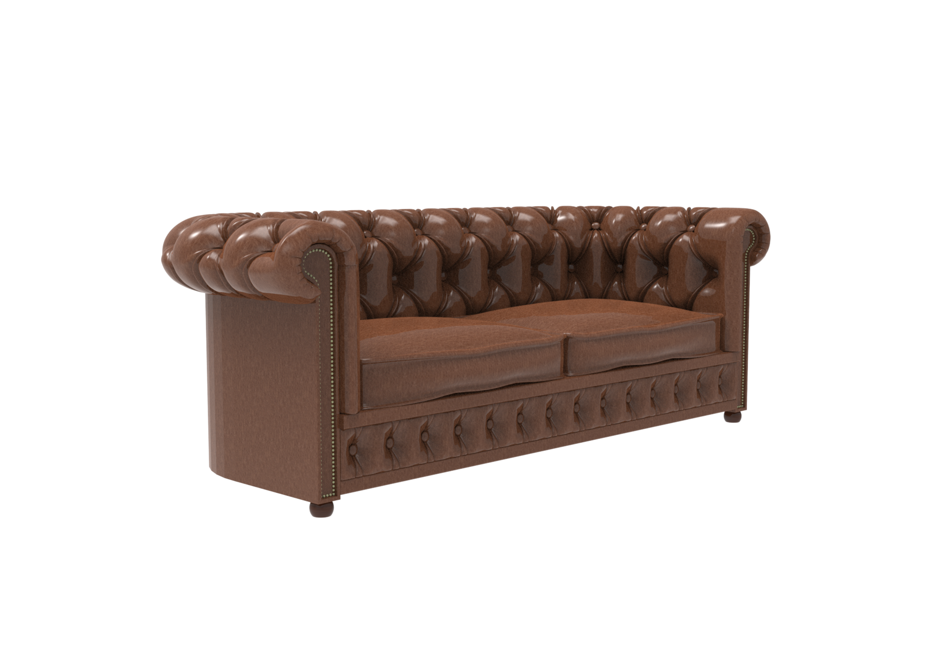 Brown Leather Couch 35489640 PNG a-black-leather-couch-with-two-pillows-on-it-s-back-and-the-seat-facing
