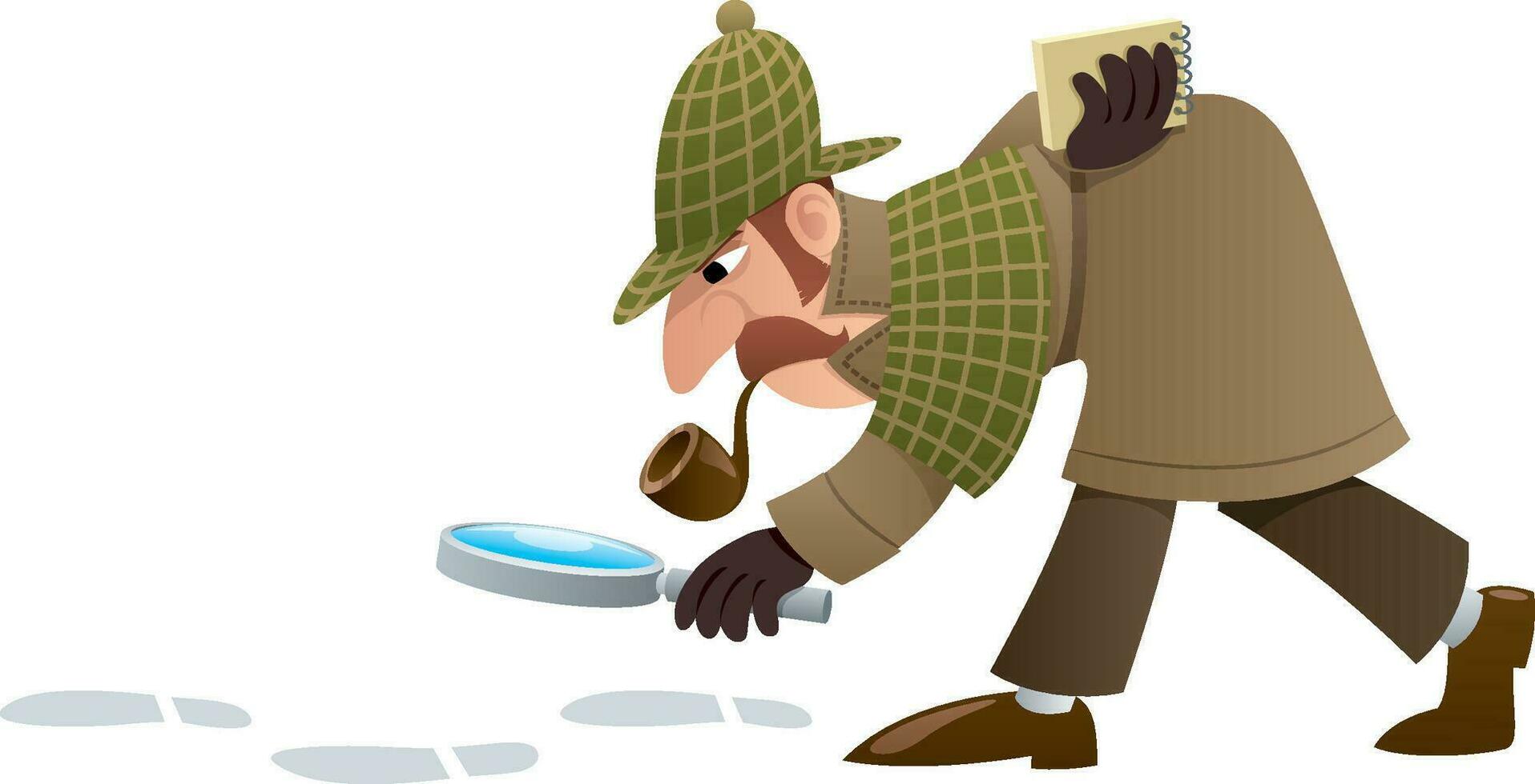 Detective on White vector