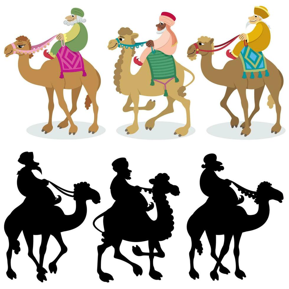 Three Wise Men on White vector