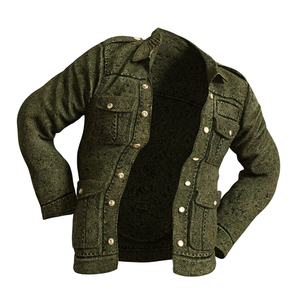 Green jacket isolated png