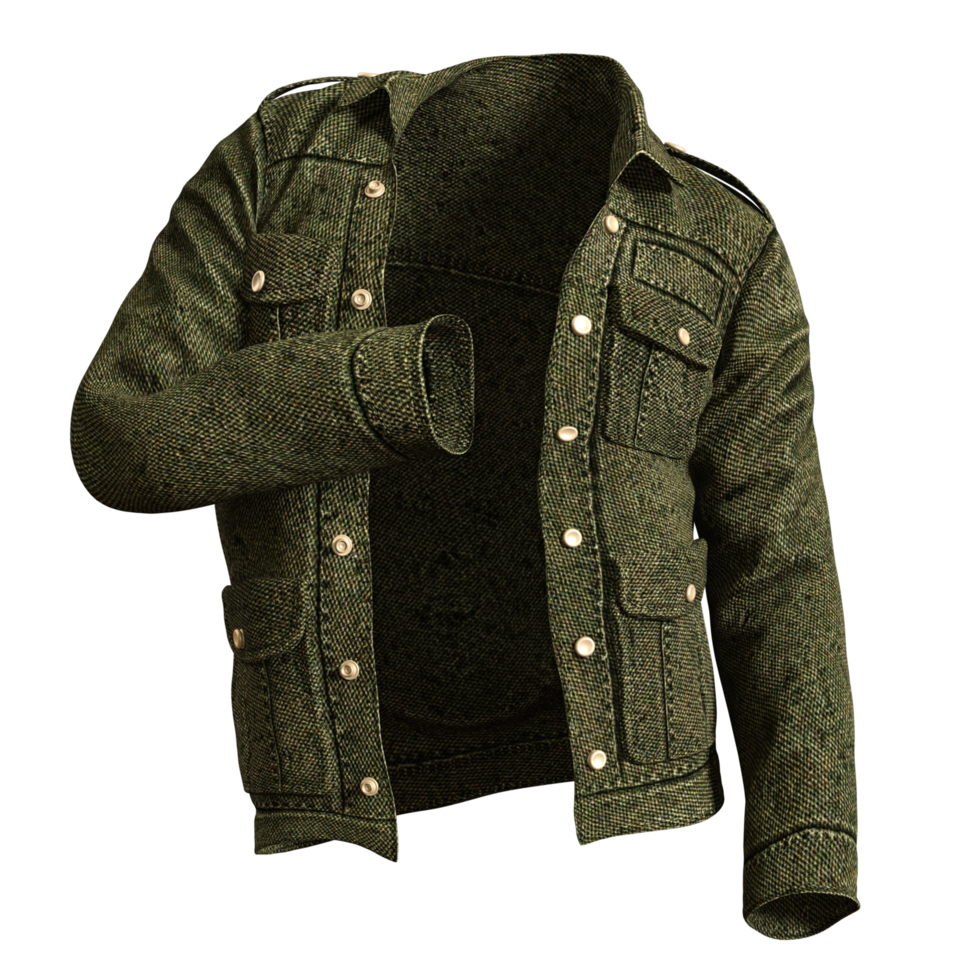 Green jacket isolated png