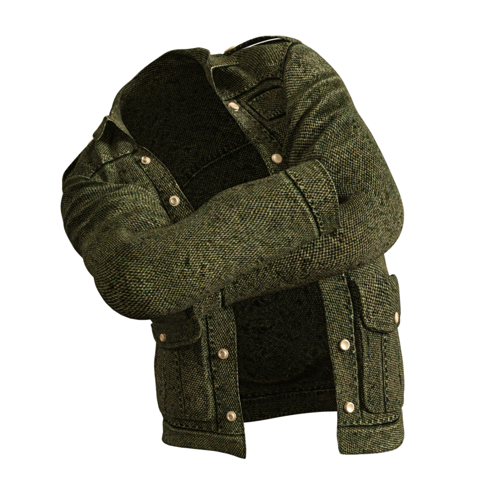 Green jacket isolated png