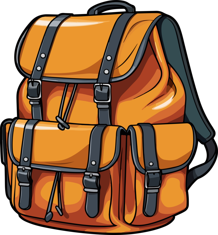 AI generated Backpack clipart design illustration png