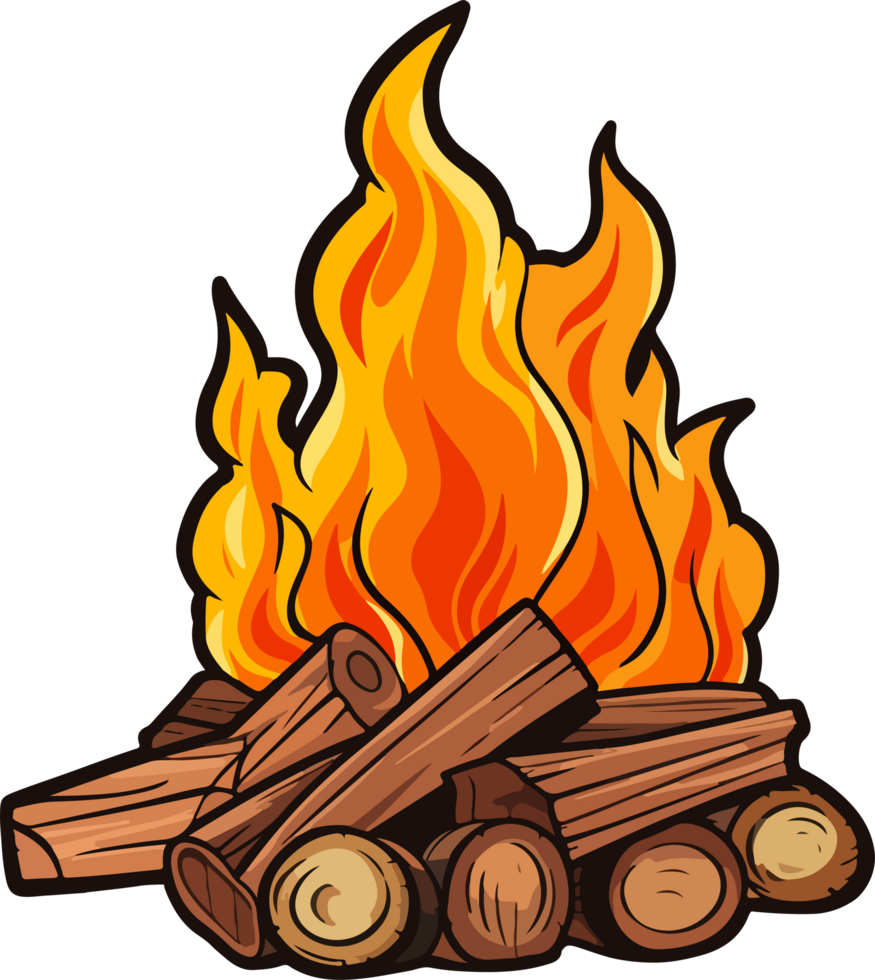 ai généré feu clipart conception illustration png