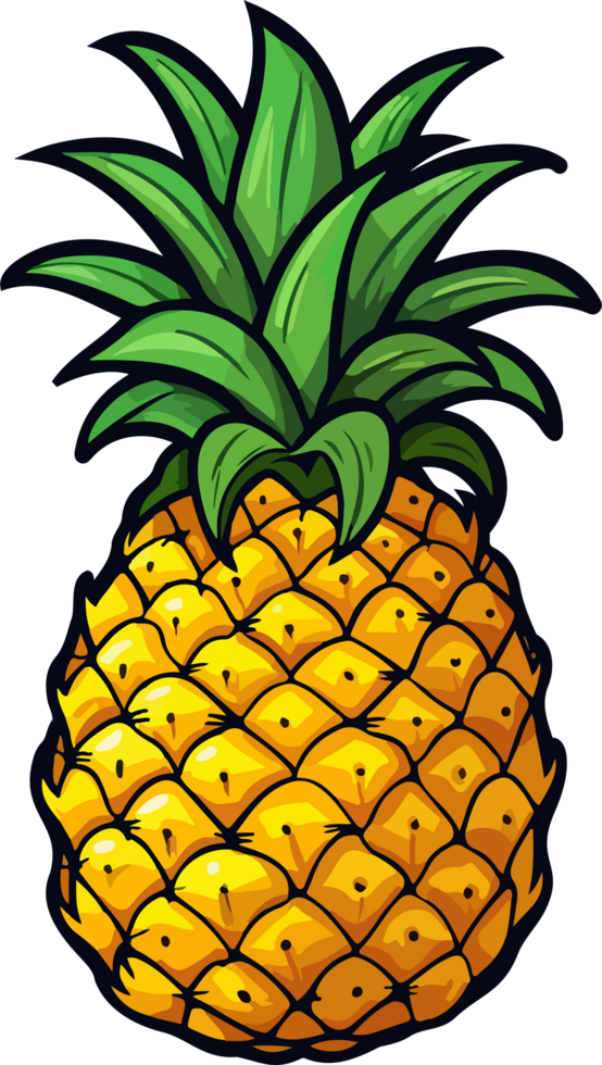 ai genererad ananas frukt ClipArt design illustration png