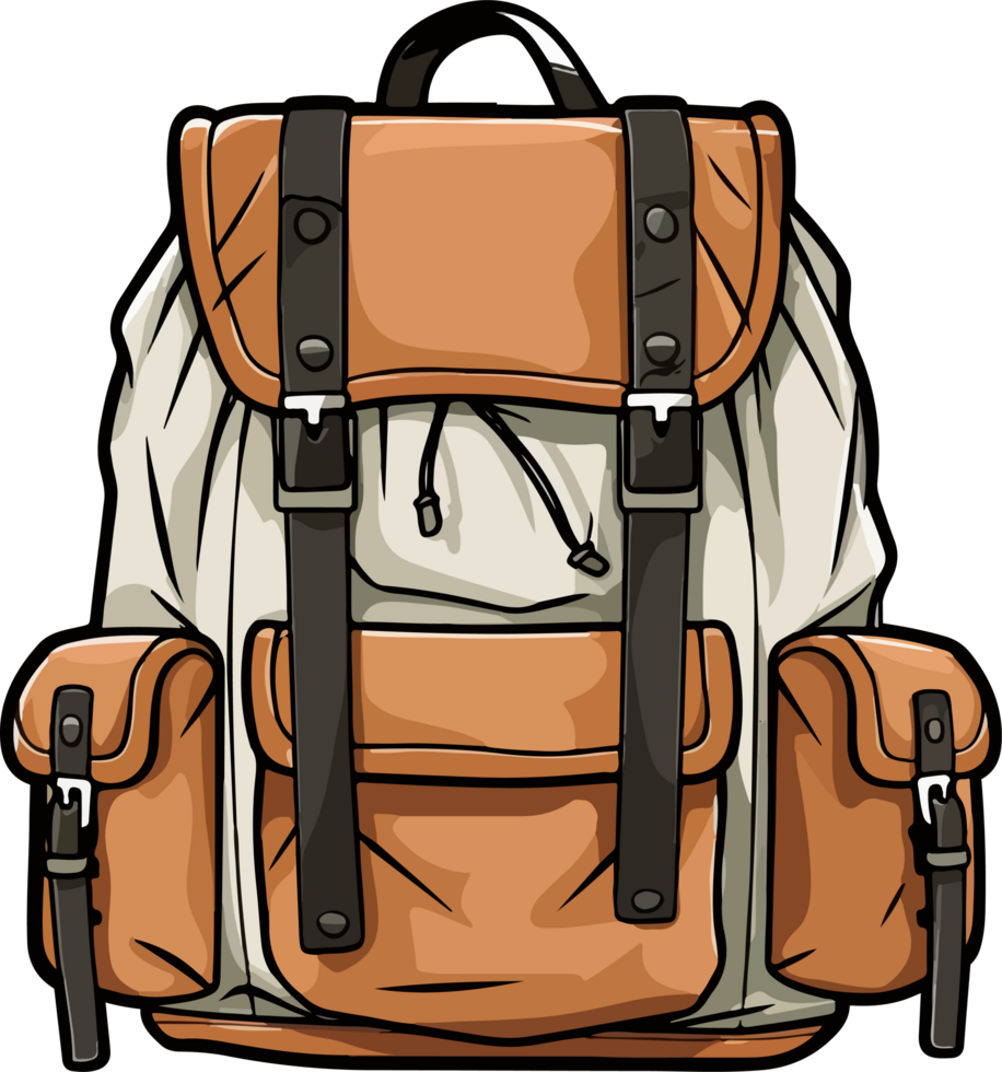 ai generiert Rucksack Clip Art Design Illustration png