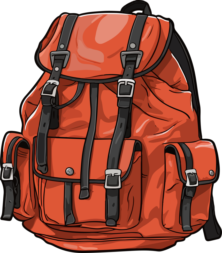 ai generiert Rucksack Clip Art Design Illustration png