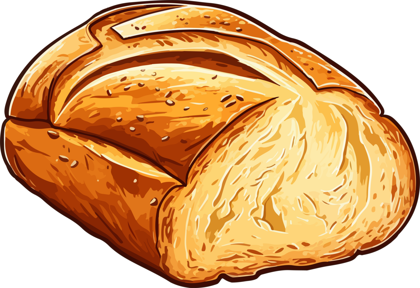 AI generated Bread clipart design illustration png