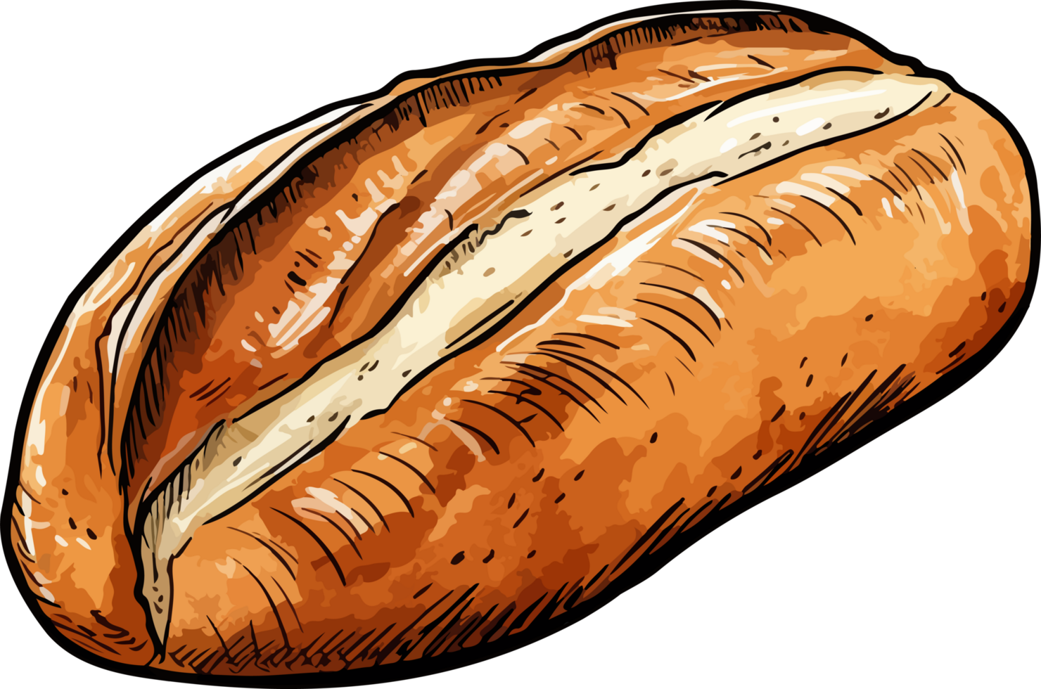 AI generated Bread clipart design illustration png