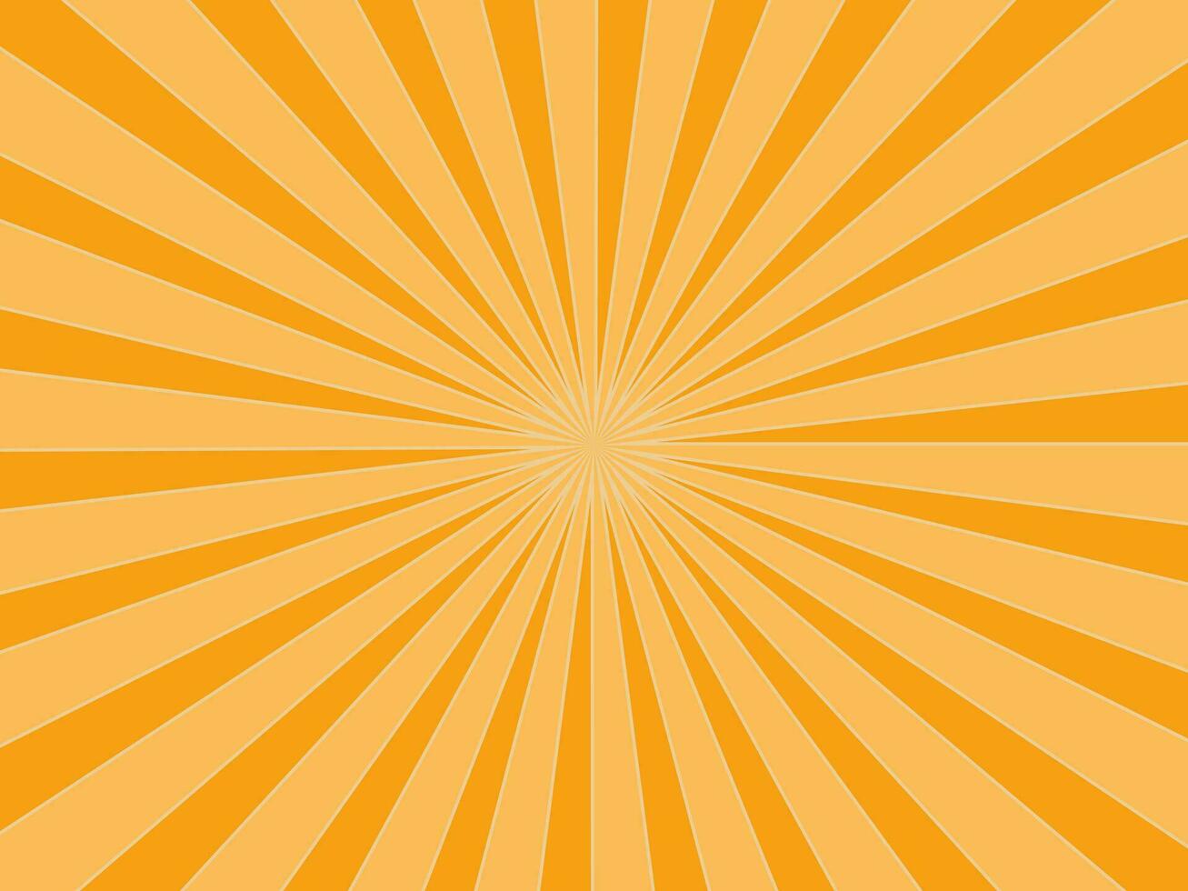 Sunburst rays orange background. sunbeam star burst. Vector illustration