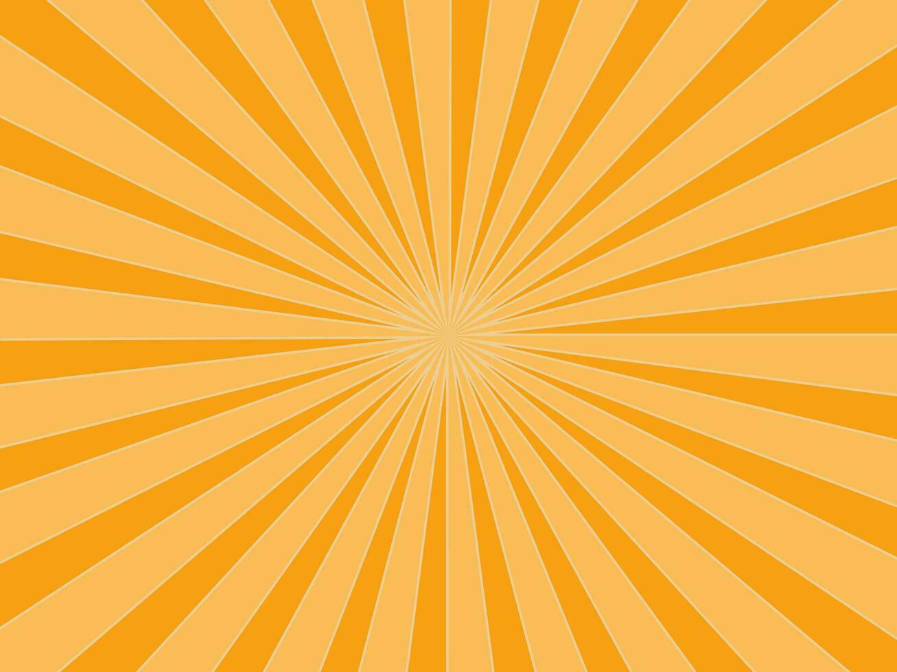 Sunburst rays orange background. sunbeam star burst. Vector illustration