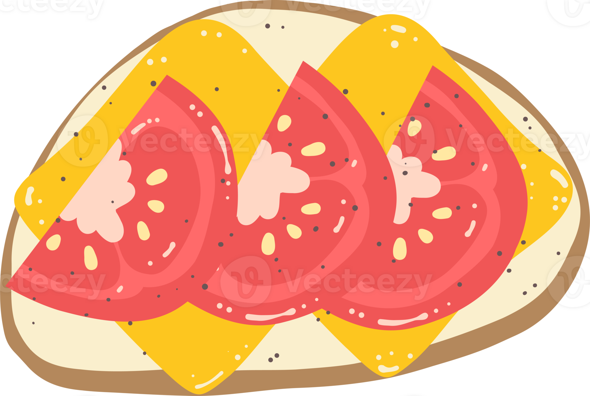 Breakfast sandwich tomato cheese on toast illustration 35490214 PNG