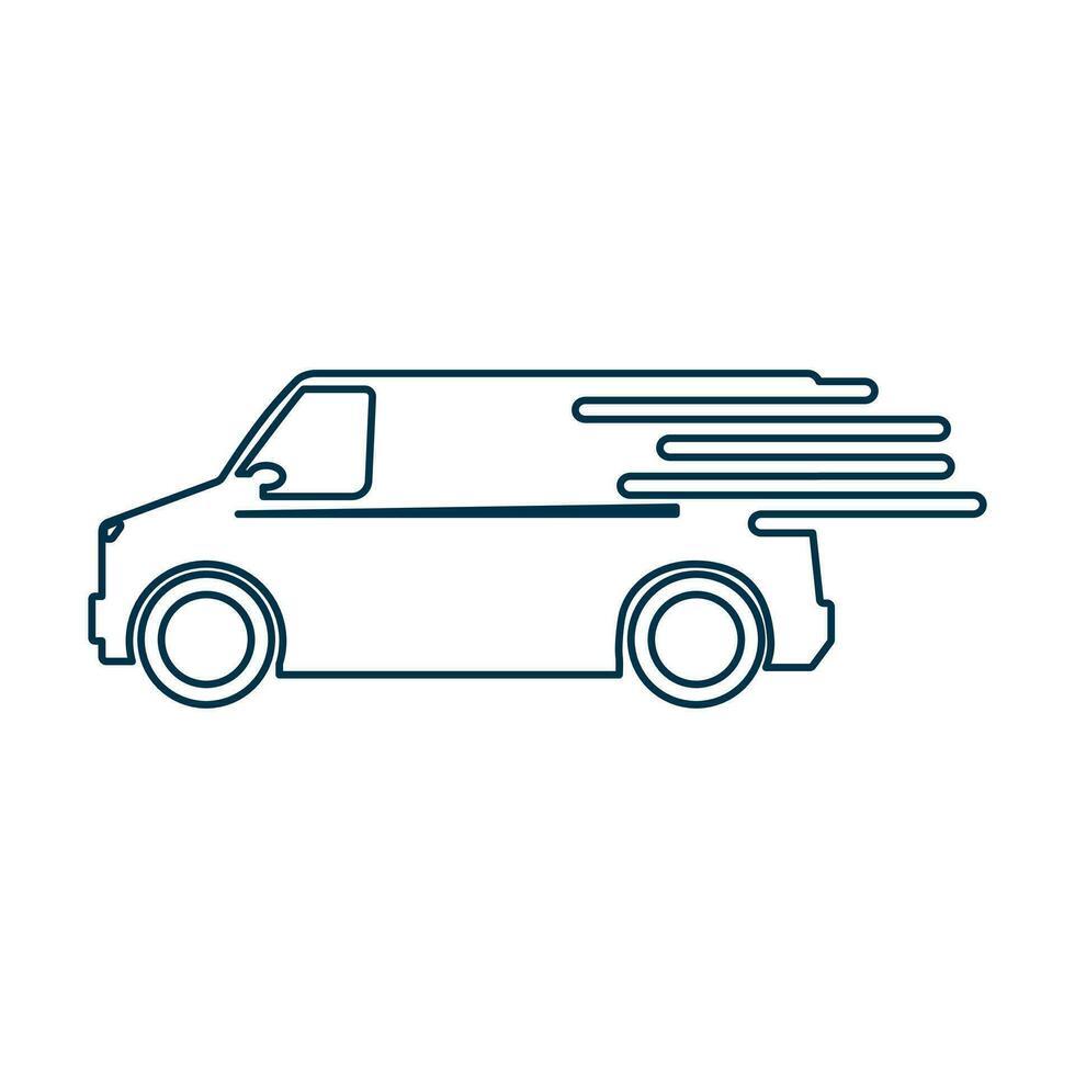 van car icon. Fast shipping delivery truck flat vector icon  for Transport. vector illustration