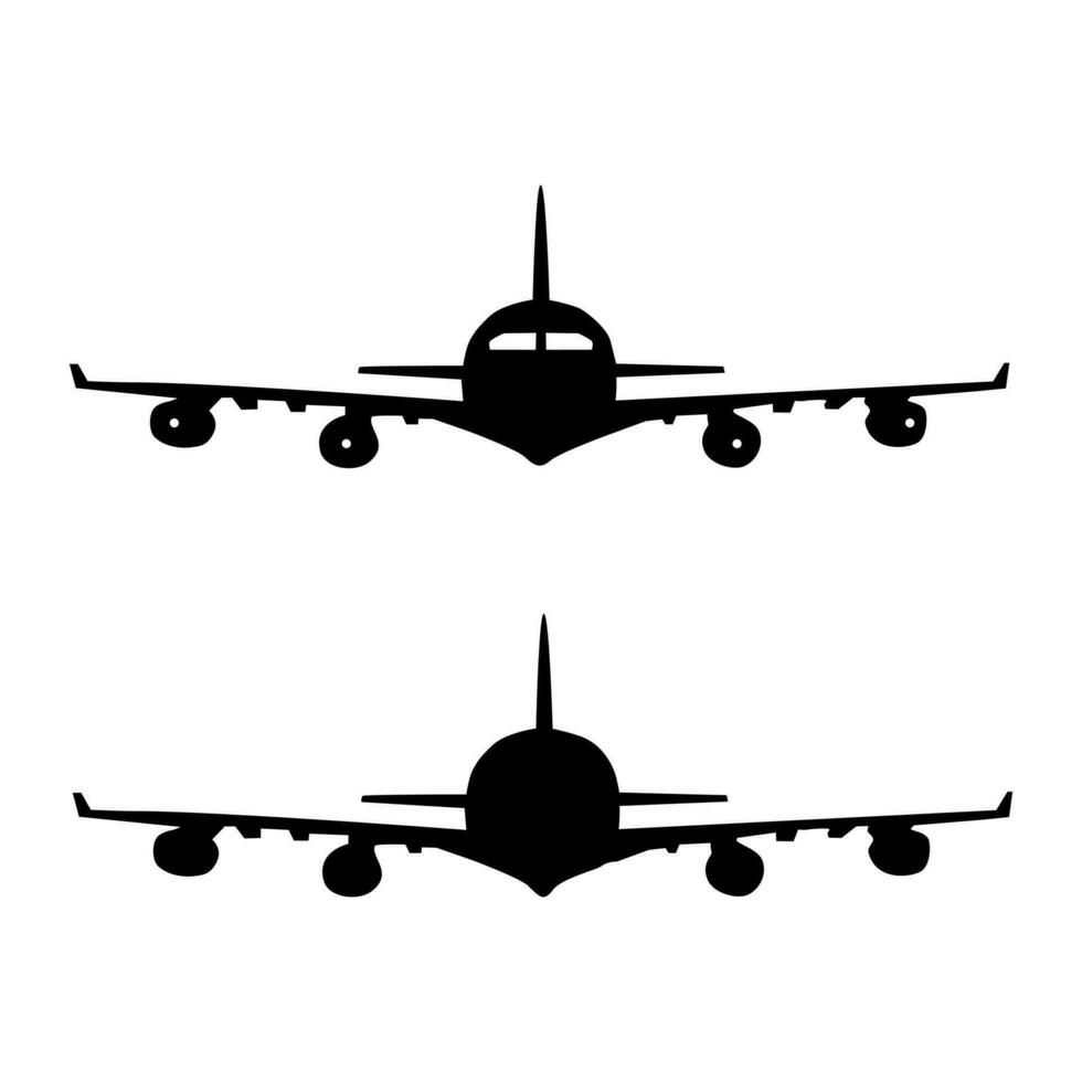 Aircraft or Airplane Icon. Airplane logo. Airplane icon app. Flat Minimal Silhouette vector